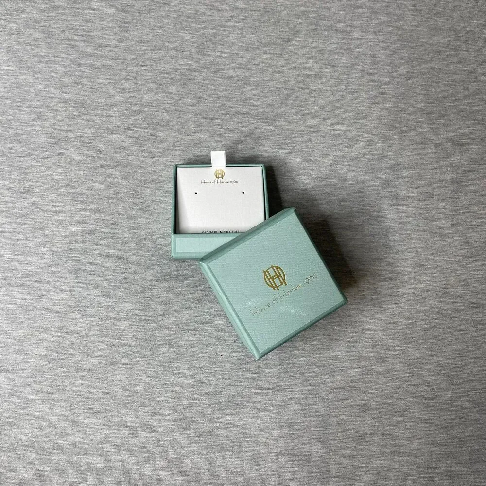 House of Harlow 1960 Jewelry / Earrings Blue Gift Box